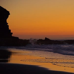 Playa de El Risco por Branko Lobo, la meilleure plage d'Agaete, Sonnenuntergang im Nordwest von Gran Canaria