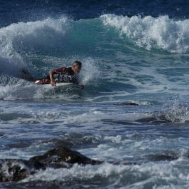 Bodyboard im Agaete von Carsten Müller, bodyboard in Las Salinas beach, bodyboard dans le nord de Grande Canarie