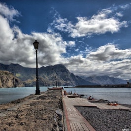 Lampadaire du quai d'El Puerto de las Nieves, par Sergio J. Gil Gil, Straßenlampe in Agaete, Streetlight at the pier von Agaete