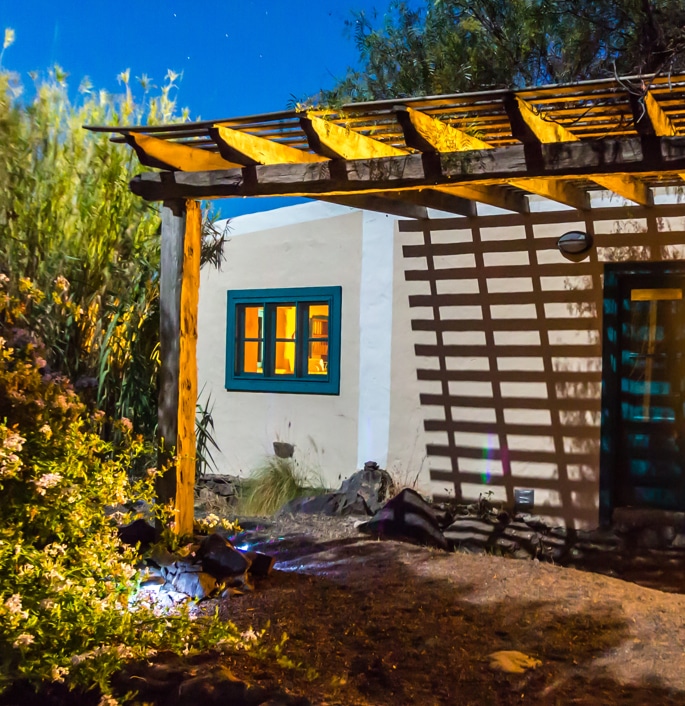 Nuit El Risco de Agaete, casa el Patio in der Nacht, nigth view Gran Canaria